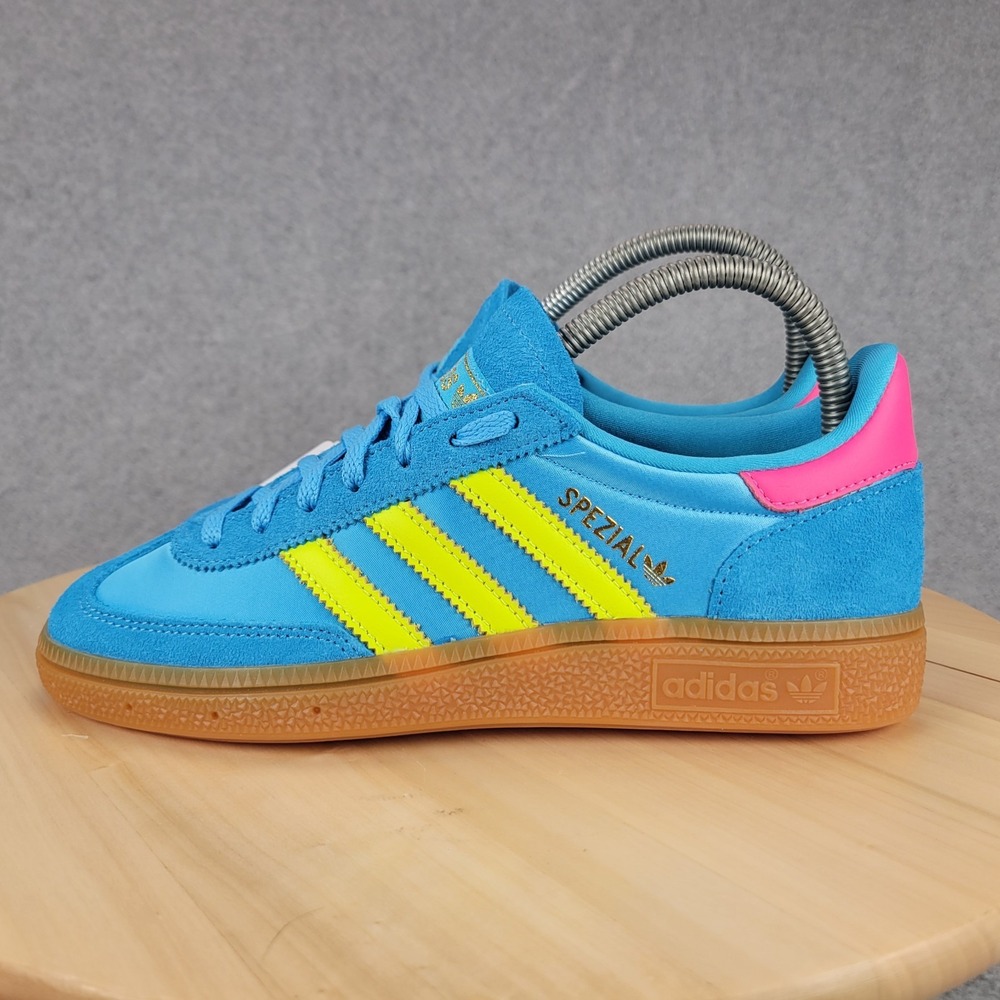 Adidas Women's Originals HANDBALL SPEZIAL SHOES Sky Rush Solar Yellow Size 6